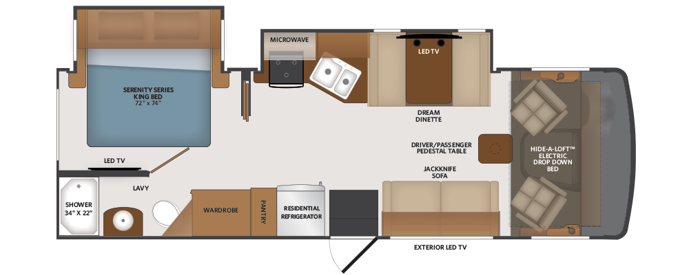 2023 Flair - Modest Class A Gas Motorhome - Fleetwood RV